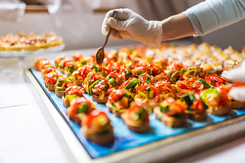Food preparation during the event